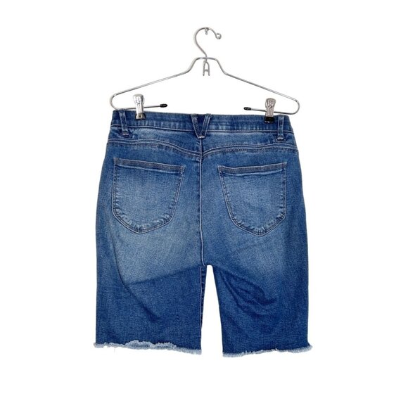 Wit & Wisdom 'Ab' solution Retro Denim Bermuda Shorts in Blue - Sz 2 - Picture 3 of 6